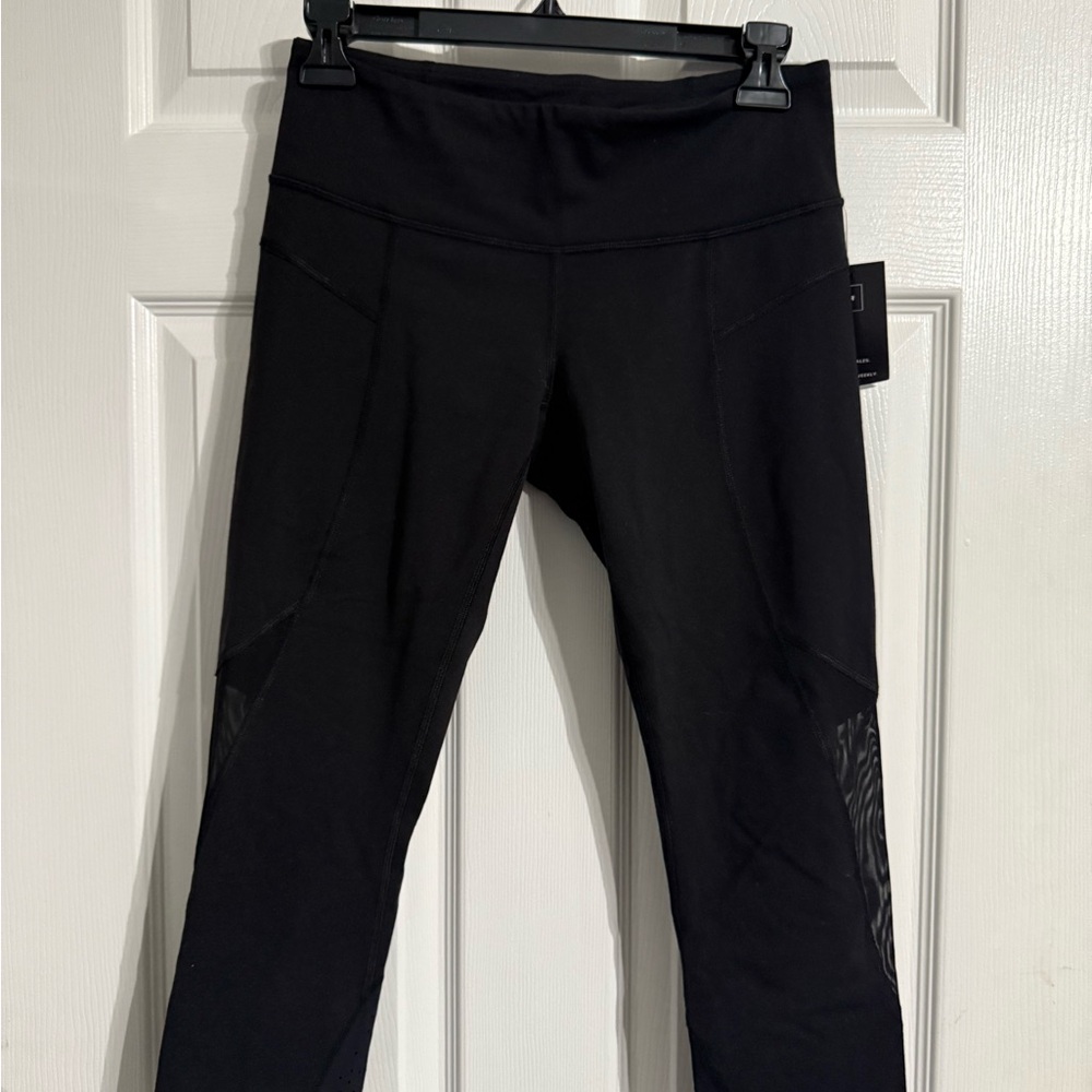 Lululemon Athletica Black Mesh Panel Leggings